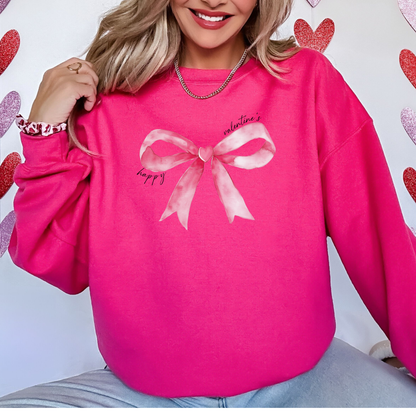 'Happy Valentine’s' Pink Bow