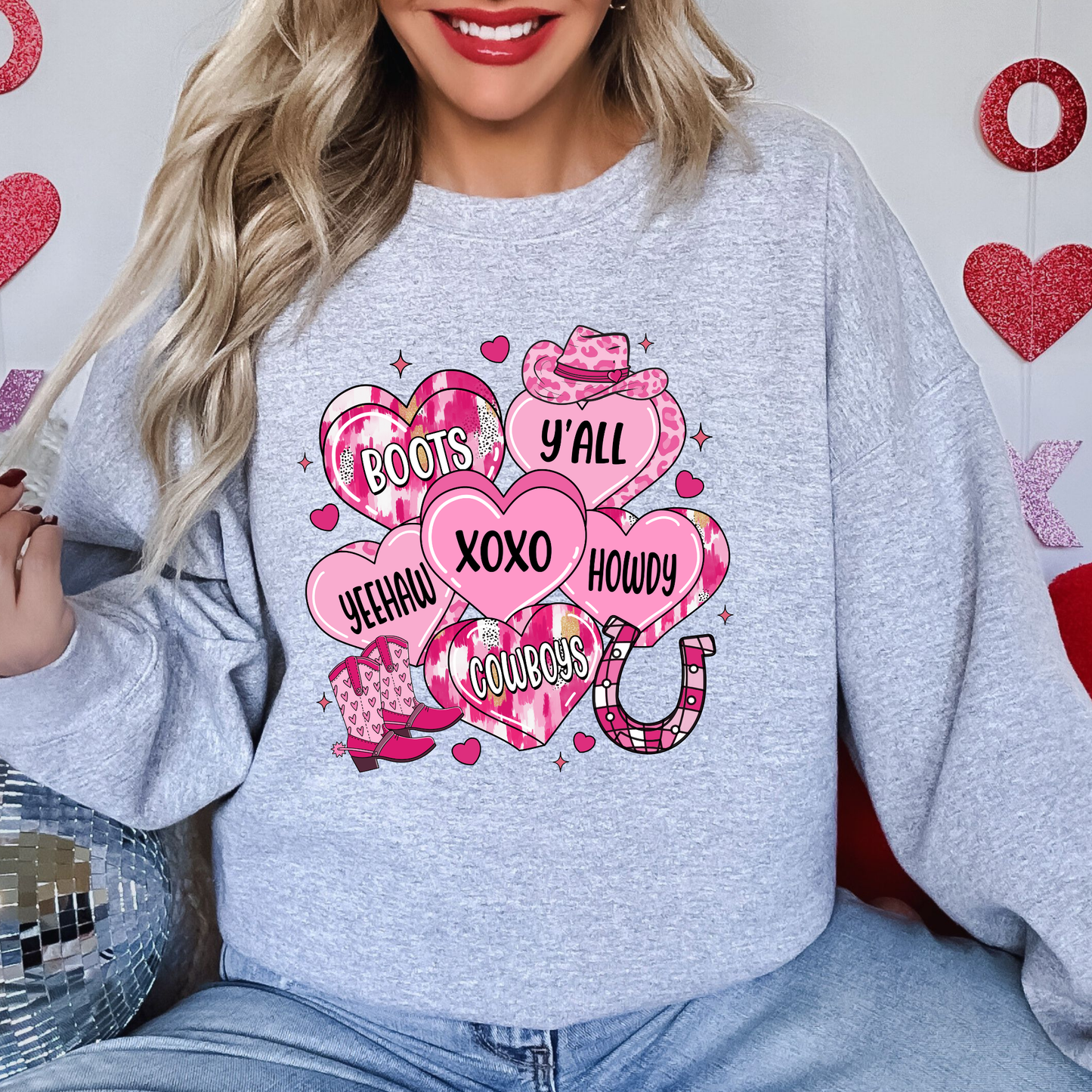 Yeehaw Valentine Western Hearts
