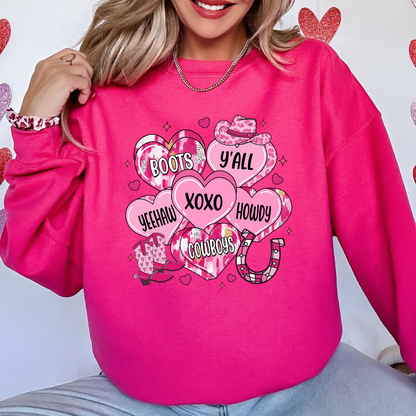 Yeehaw Valentine Western Hearts