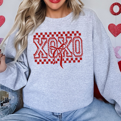 XOXO Checkered Bow