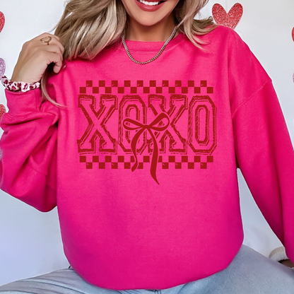 XOXO Checkered Bow