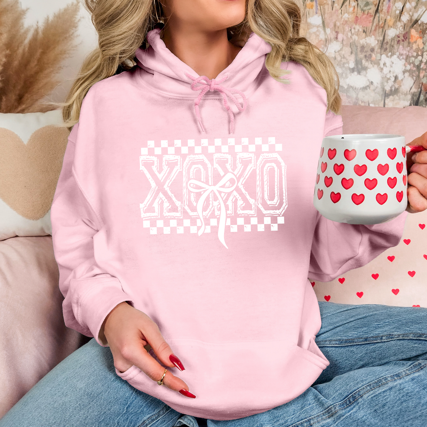 XOXO Checkered Bow
