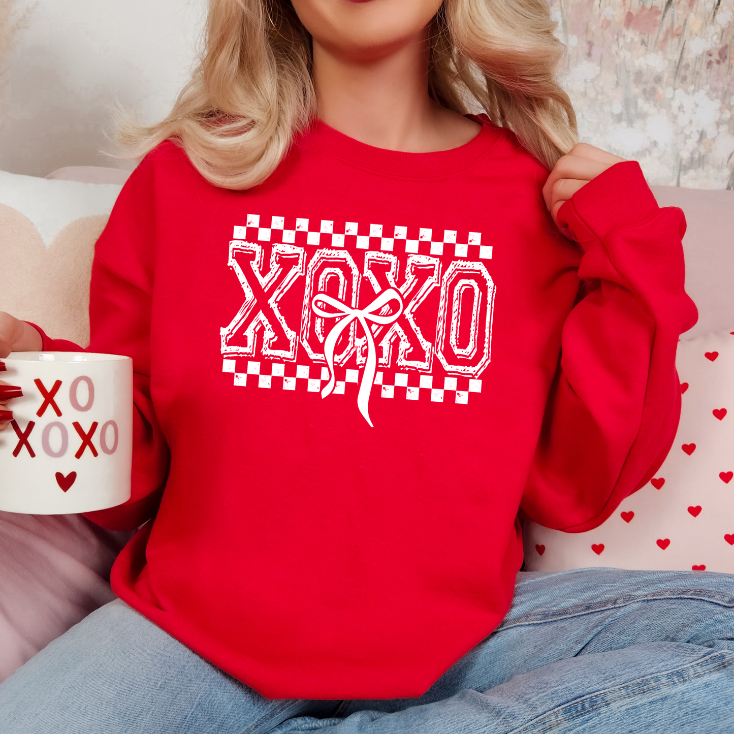 XOXO Checkered Bow