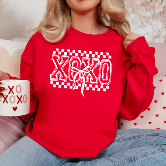 XOXO Checkered Bow