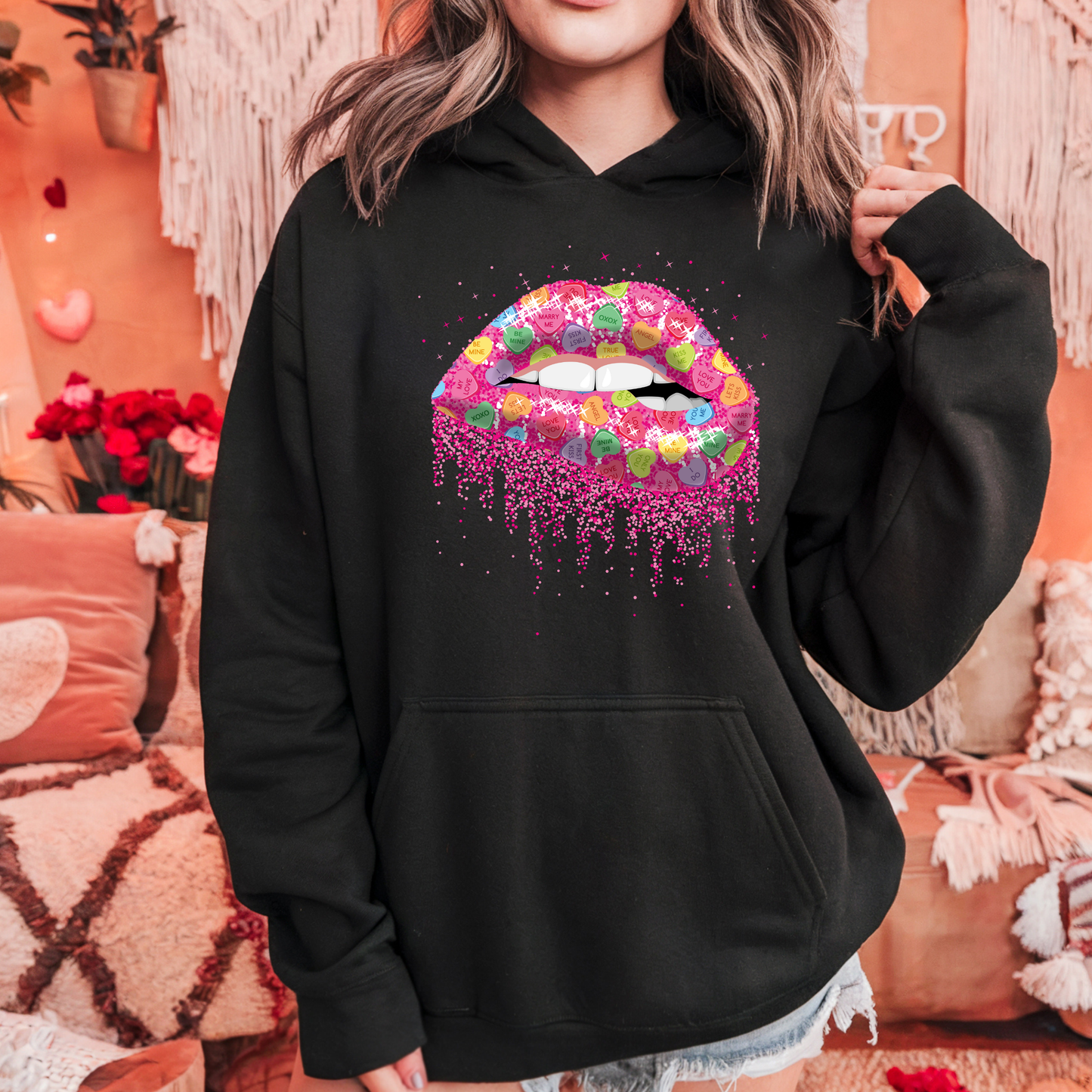 Conversation Heart Candy Lips