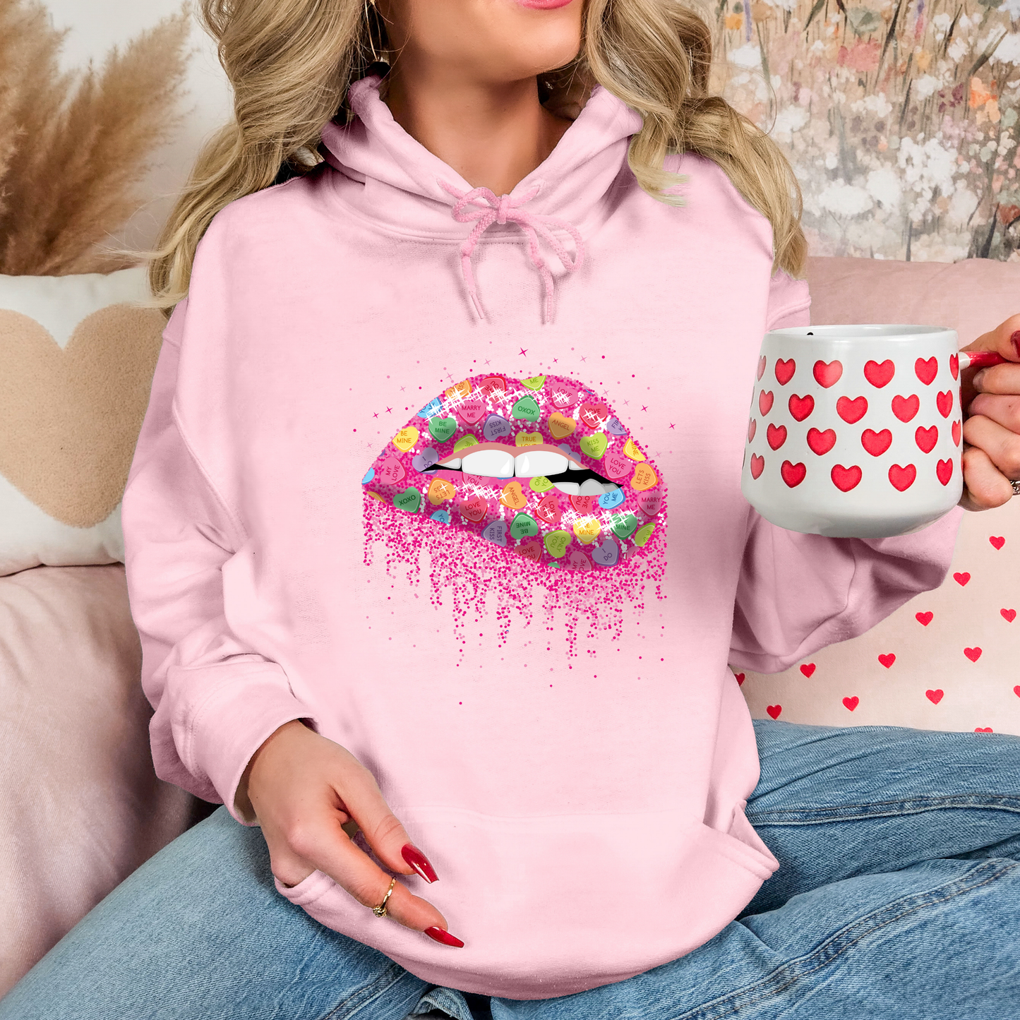 Conversation Heart Candy Lips