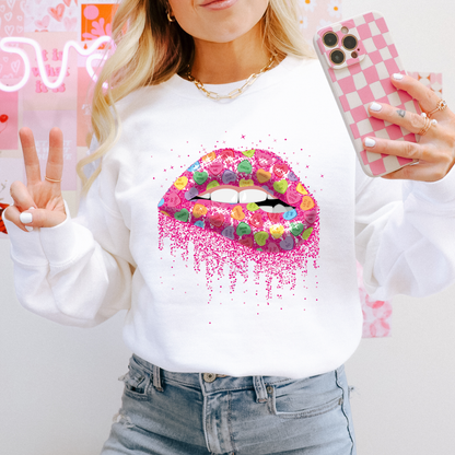 Conversation Heart Candy Lips