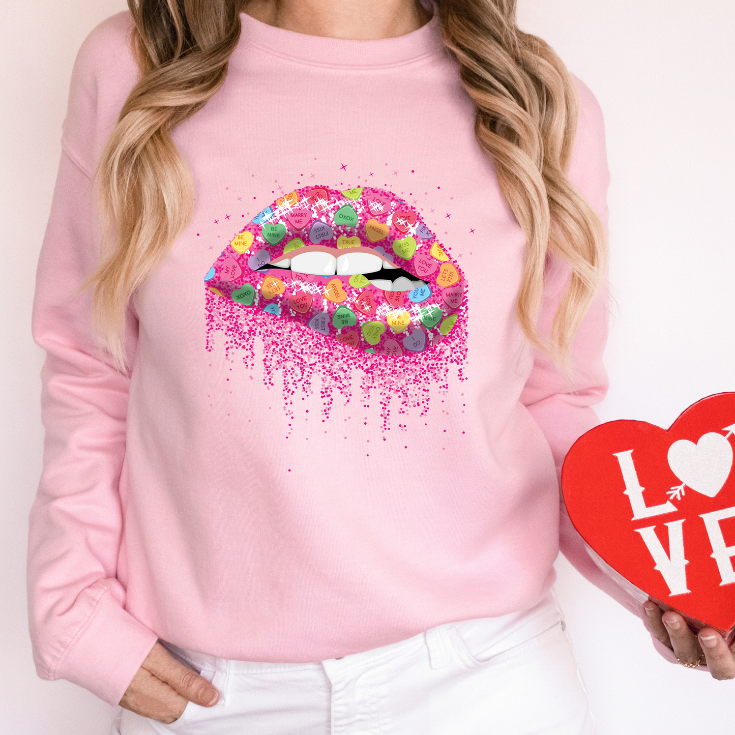 Conversation Heart Candy Lips