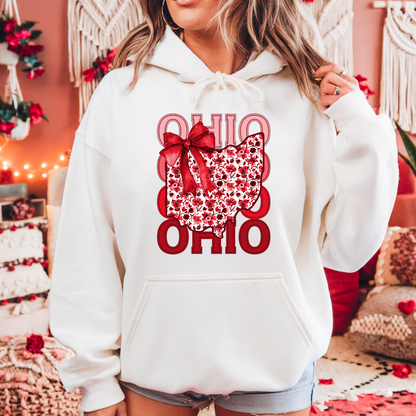 Ohio Text Floral Bow