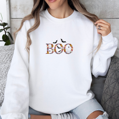 "BOO" Spooky Characters Embroidery