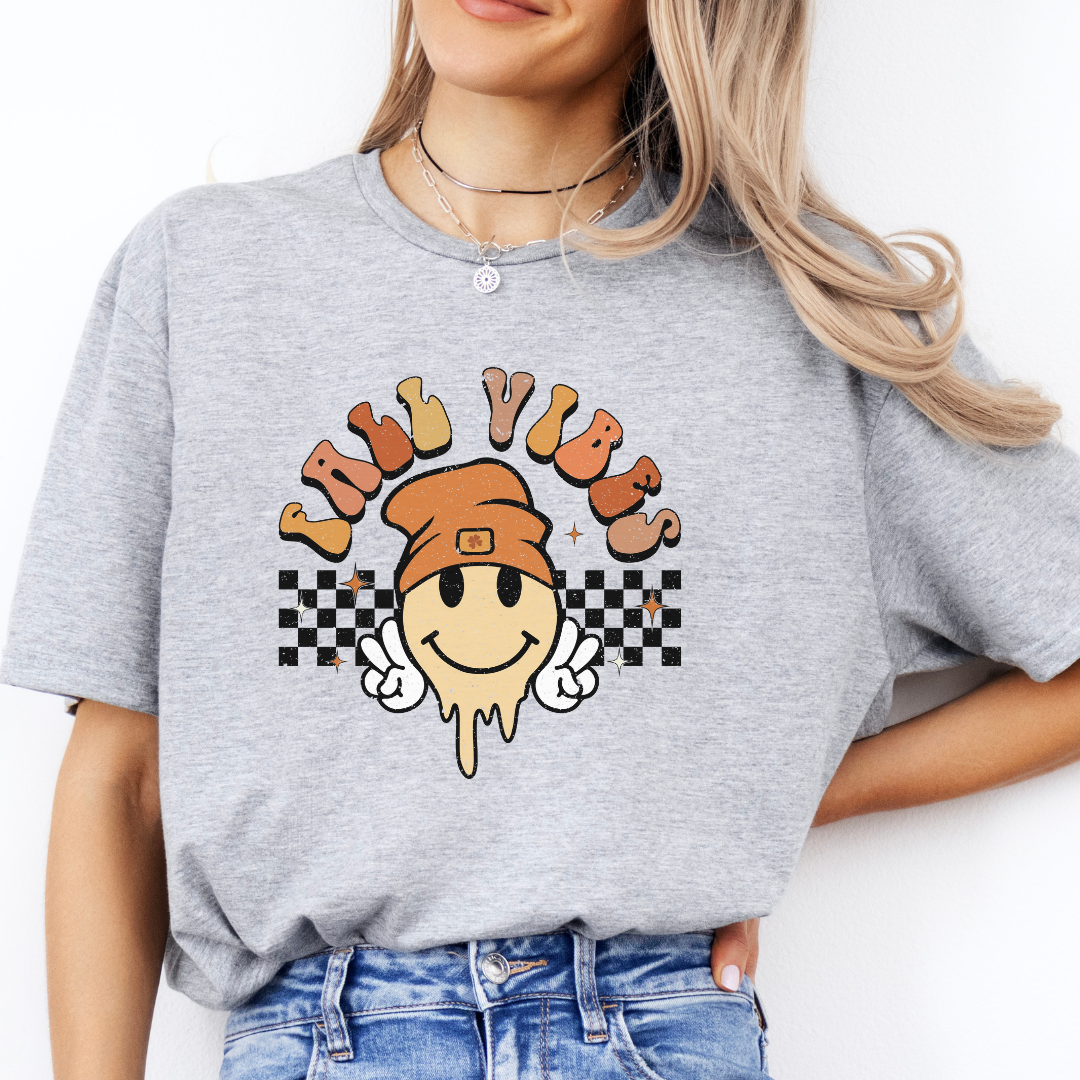 'Fall Vibes' Smiley in a Beanie Hoodie
