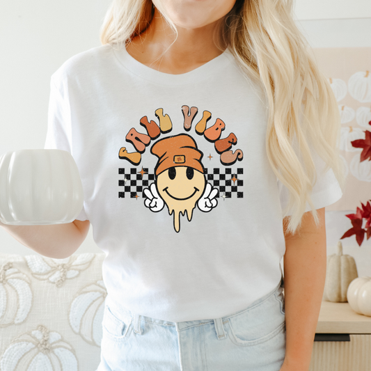 'Fall Vibes' Smiley in a Beanie Hoodie