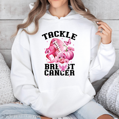 Tackle Cancer Football Hoodie