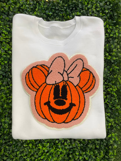 Mouse Pumpkin Chenille Patch