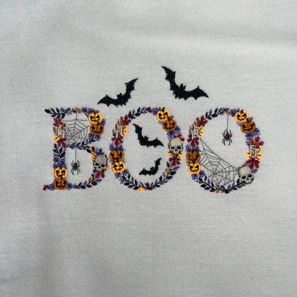 "BOO" Spooky Characters Embroidery