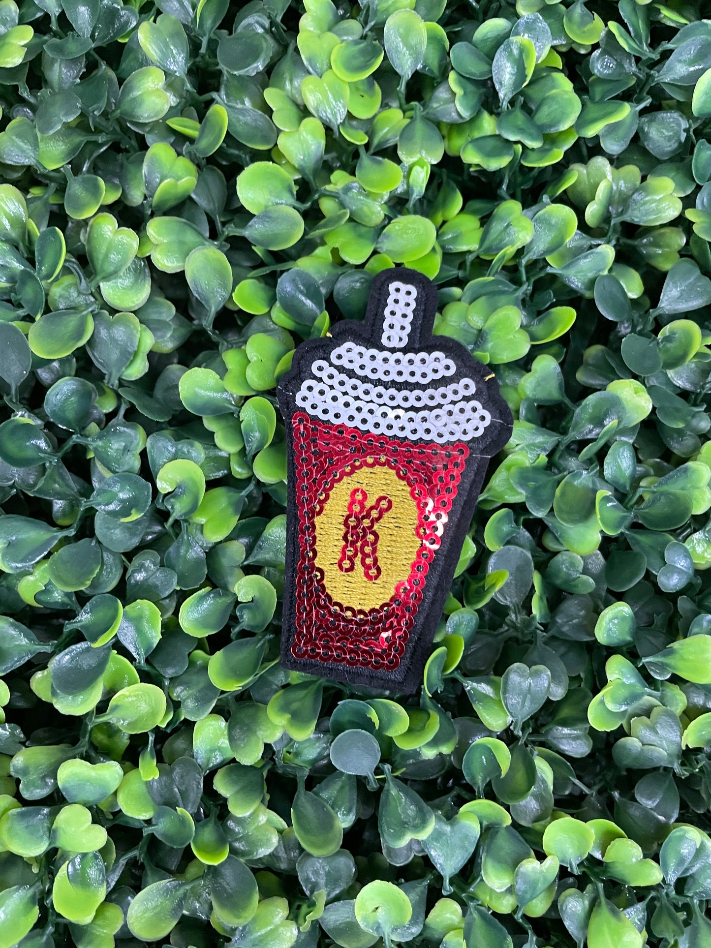 Sequins Soda Cup Embroidered Patch