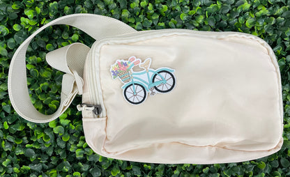 Floral Bicycle Embroidered Patch
