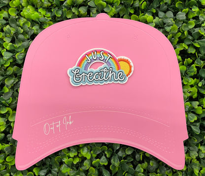 Just Breathe Rainbow Embroidered Patch