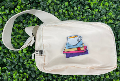 Cozy Books & Tea Embroidered Patch