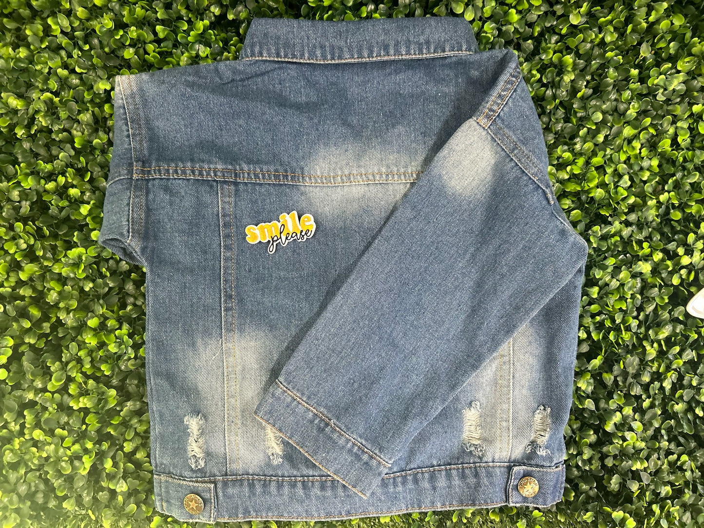 Smile Please Embroidered Patch