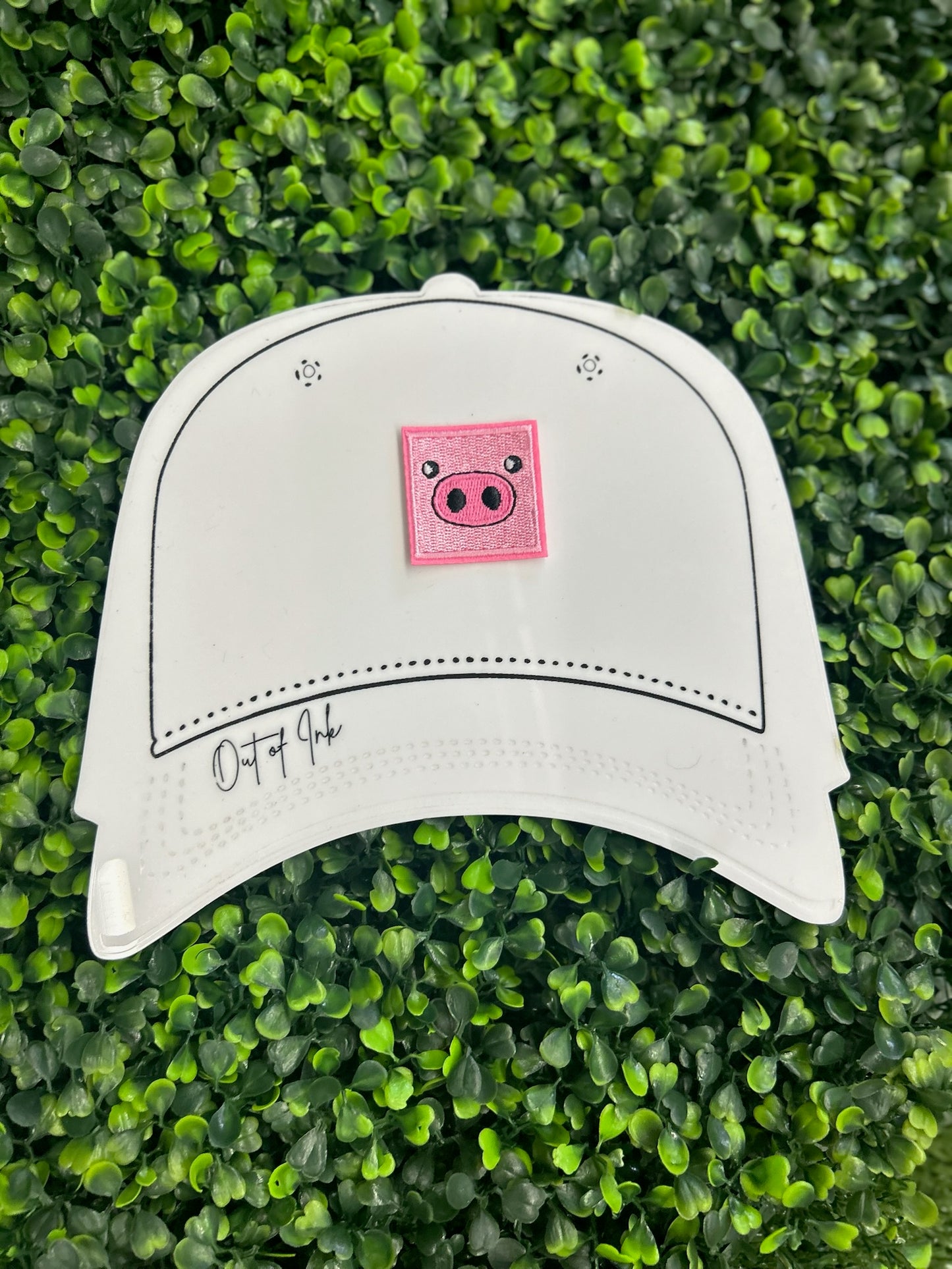 Pink Pig Nose Patch – Mini Farm Animal Embroidered Iron-On Patch