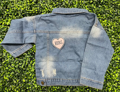 Books Heart Embroidered Patch
