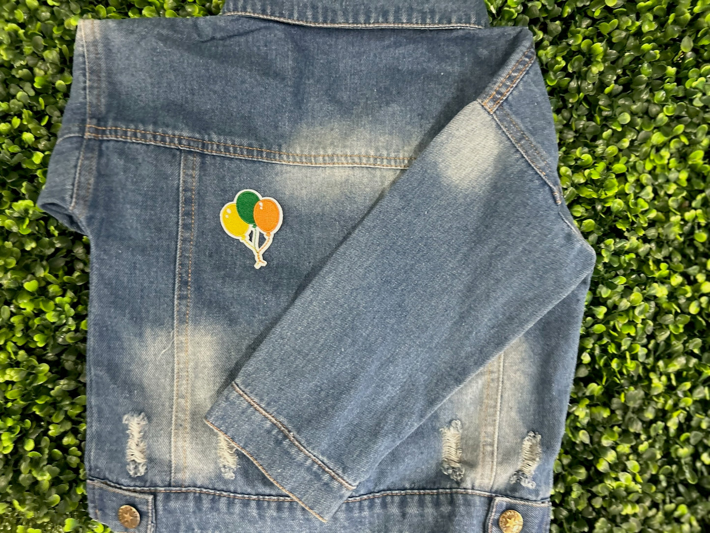 St. Patrick’s Day Balloon Patch | Green Orange Yellow Balloons Iron-On Patch