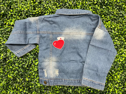 Heart with Nurse Cap Embroidered Patch