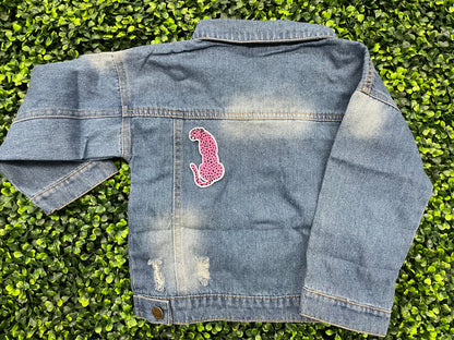 Pink Leopard Embroidered Patch