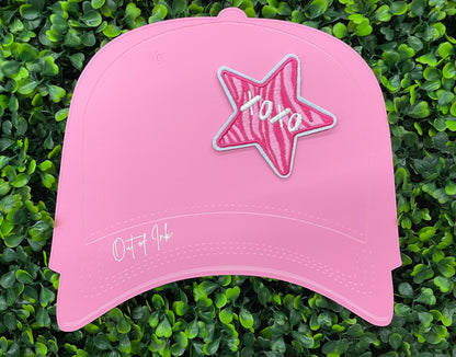 XOXO Pink Star Embroidered Patch
