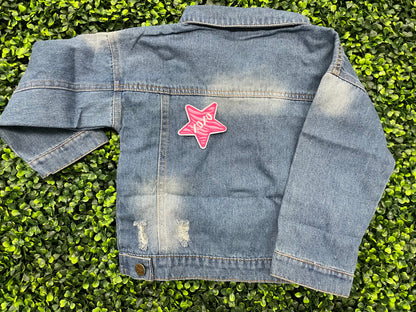 XOXO Pink Star Embroidered Patch