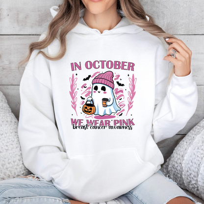 In October We Wear Pink Ghost Beanie Hoodie